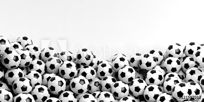 Picture of Soccer balls background 3d illustration